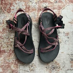 Chaco Women's Strappy Pink and Black Sandals